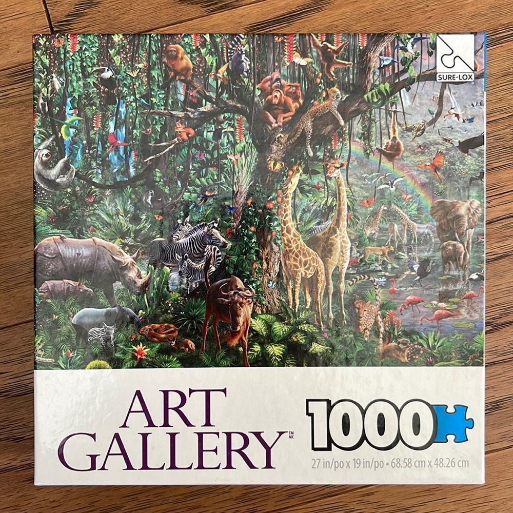 Art Gallery 1000 piece puzzle.  Jungle Tree.  Difficult puzzle.